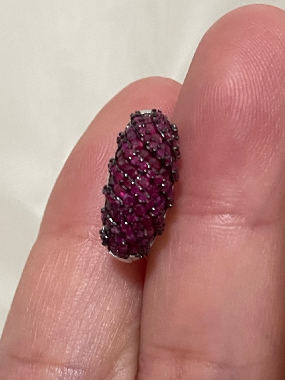 Natural Ruby from Myanmar round diamond cut gemstone in 925 silver Pendant